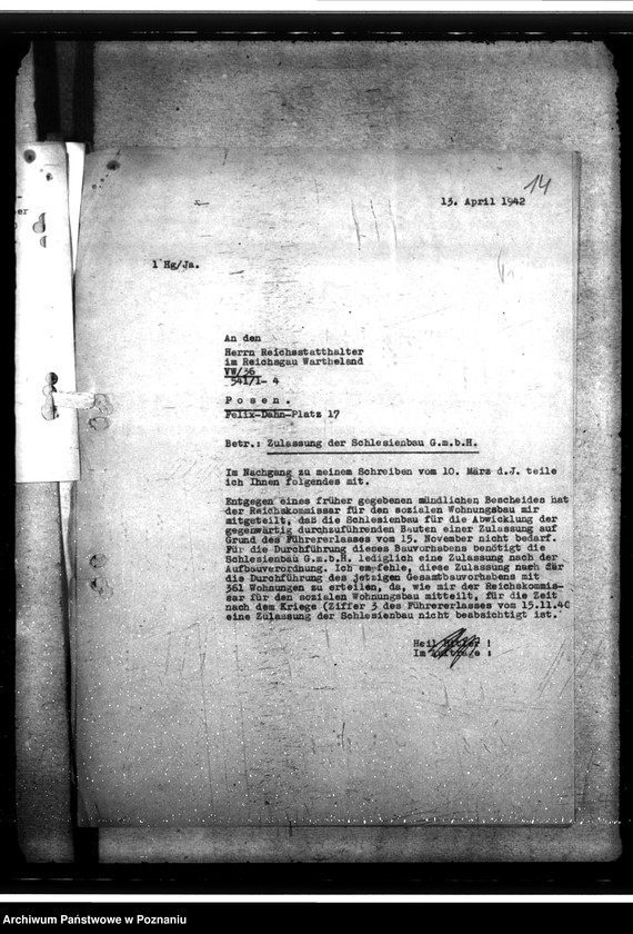 Obraz 18 z jednostki "Wohnungsgesellschaft in Leslau"