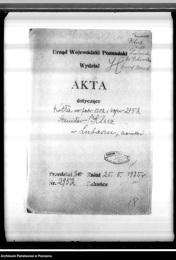 Obraz 3 z jednostki "Fabryka dywanów i chodników w Lubaszu pow. czarnkowski - St. Kluz nr fabryczny kotła 3102 nr woj. kotła 2952"