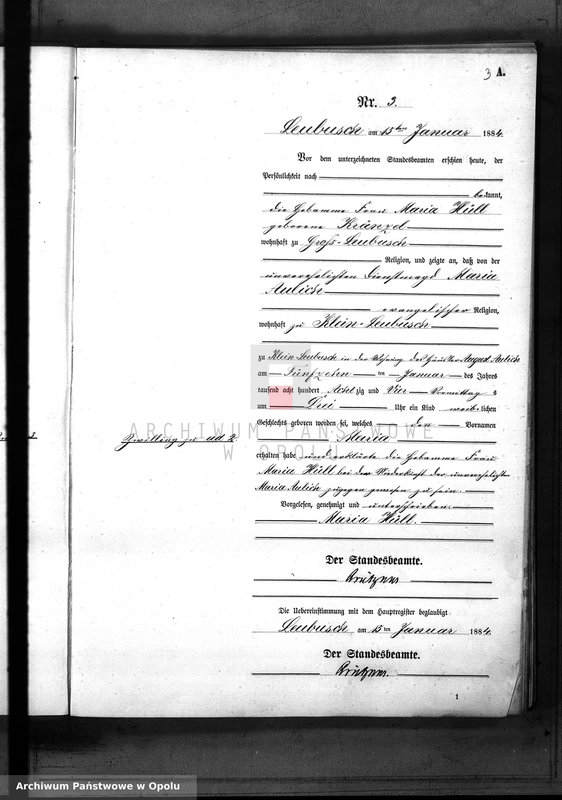 image.from.unit.number "Geburts-Neben-Register Standes-Amt Leubusch 1884"