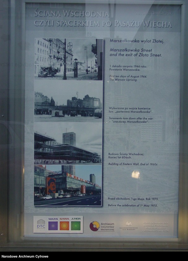 image.from.unit.number "Warszawa. Pasaż Wiecha. Wystawa "Ściana Wschodnia czyli spacerkiem po Pasażu Wiecha""