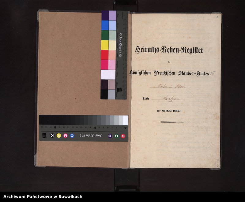 image.from.unit.number "Heiraths-Neben-Register des Königlichen Preussischen Standes-Amtes Orlen in Rhein Kreis Loetzen"