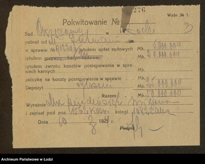 Obraz 5 z jednostki "Josek Mendel Gulman- sprzedaż manufaktury i przędzy"