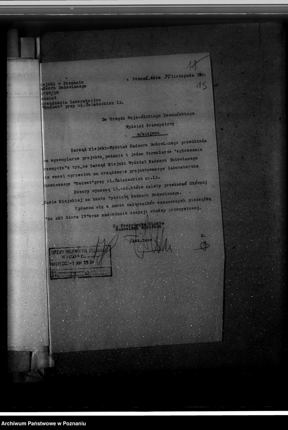 Obraz 19 z jednostki "Zatwierdzenie projektu rządzenia zakładu przemysłowego /Laboratorium Medyczno-Weterynaryjne "Medwet"/ w Poznaniu Fr. Nowakowskiego"