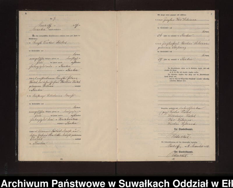 image.from.unit.number "Heiraths-Neben-Register des Preussischen Standes-Amtes Neuhoff Kreis Loetzen"