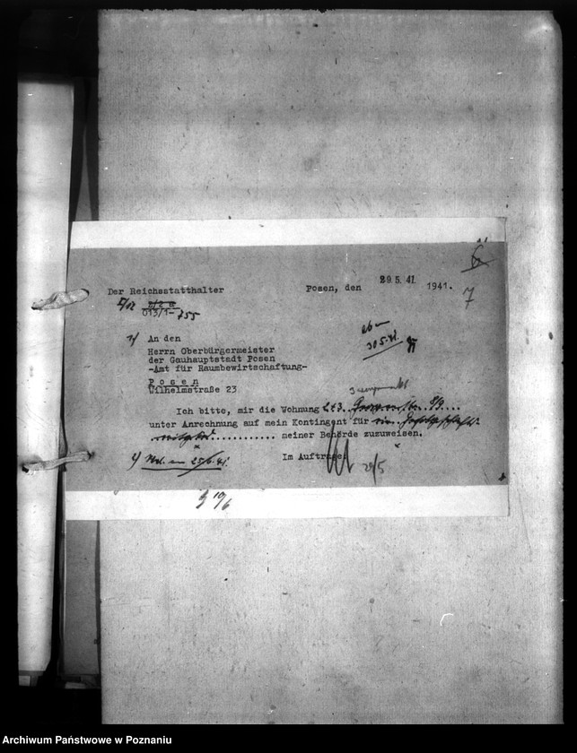 Obraz 11 z jednostki "Wohnungszuweisungen für Deutsche. Verdrängung der Polen."