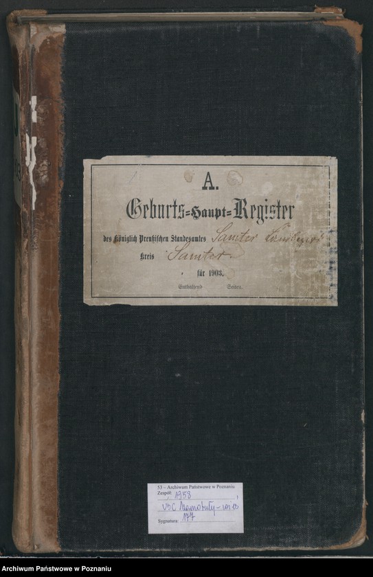 Obraz 2 z jednostki "Geburts-Haupt-Register"