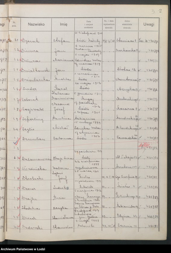 image.from.unit.number "Ewidencja dowodów osobistych wydanych przez Zarząd Miejski w Łodzi, zespół nr 7 [- nazwiska na literę S]"