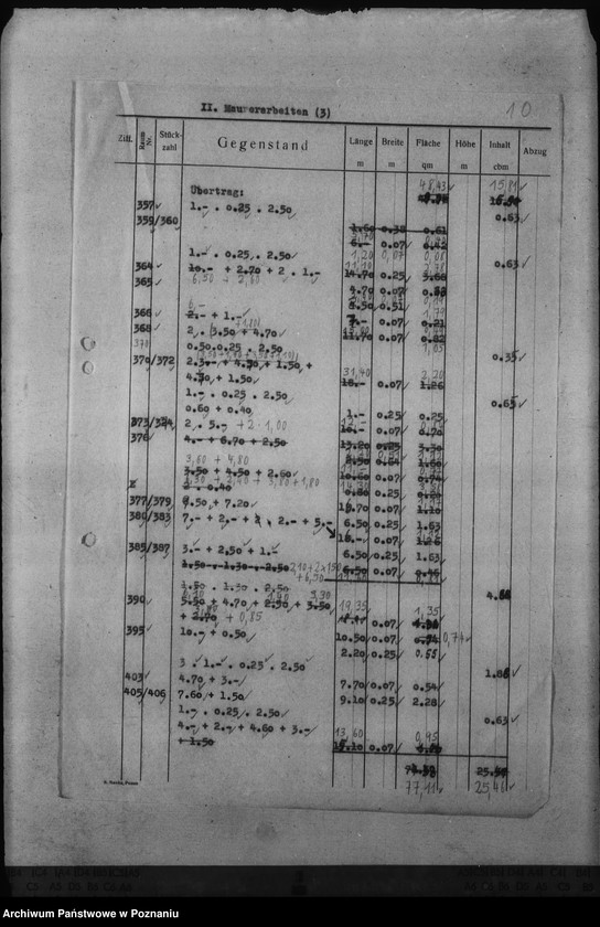 Obraz 14 z jednostki "Schlossumbau in Posen. Kostenanschläge"
