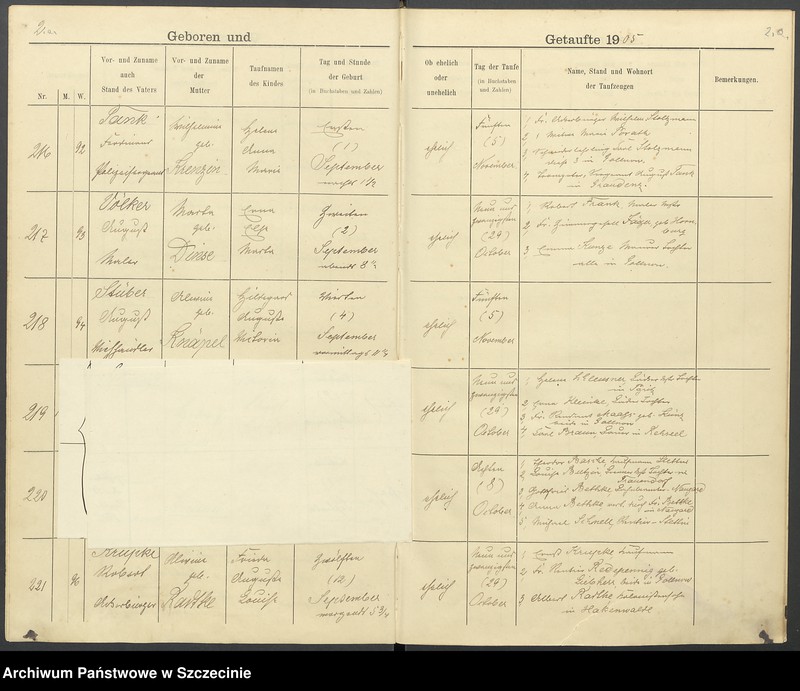 image.from.unit.number "Taufregister Gollnow. St. Katharinen-Kirchengemeinde."