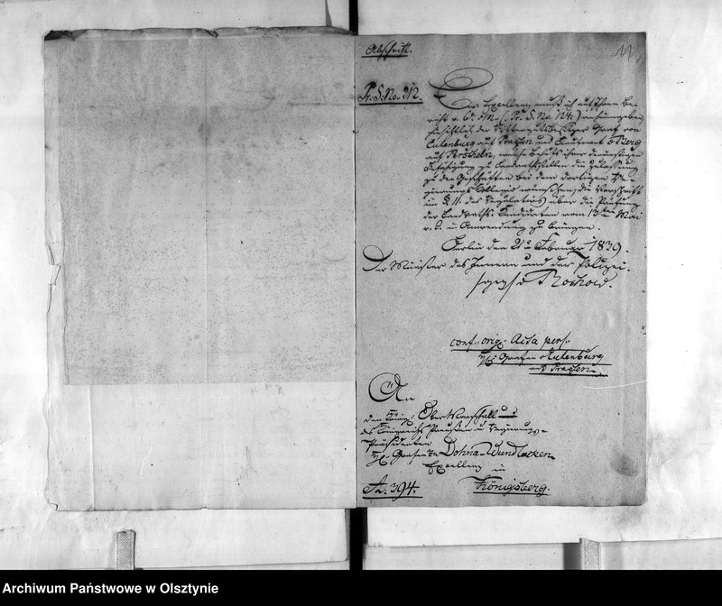 image.from.unit.number "Zulassung des Rittergutsbesitzers Lieutenant von Berg [Hermann] zu den Geschäften bei der Regierung"