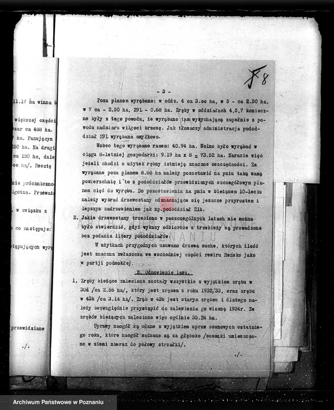 Obraz 12 z jednostki "Nadzór nad gospodarką w lasach majętności Czacz-Białcz powiat kościański"