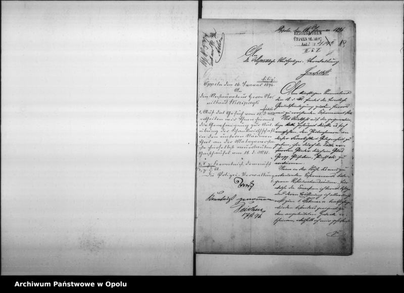 Obraz 18 z jednostki "Acta des Magistrats zu Oppeln betreffend die Gastwirtschaft an der Malapaner-Chaussee von Klusche Vol. I"