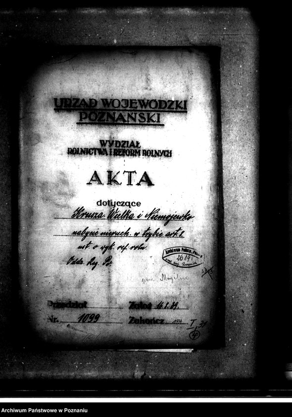 Obraz 3 z jednostki "Majątek Krusza Wielka bI Niemojewko nabycie nieruchomości w trybie art. 8 ustawy o wykonaniu reformy rolnej"