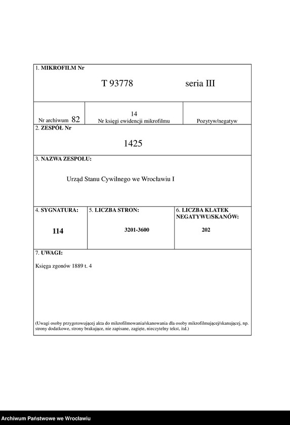 image.from.unit.number "Sterbe-Haupt-Register Breslau I 1889 Band 9"