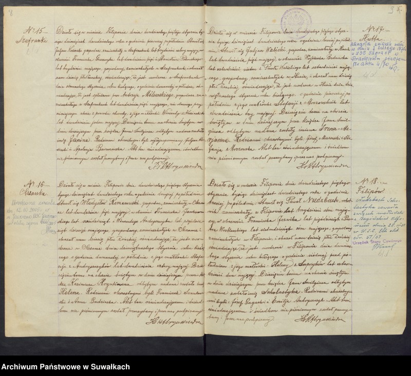 Obraz 7 z jednostki "Księga urodzeń, małżeństw, zejścia 1920 Filipów"