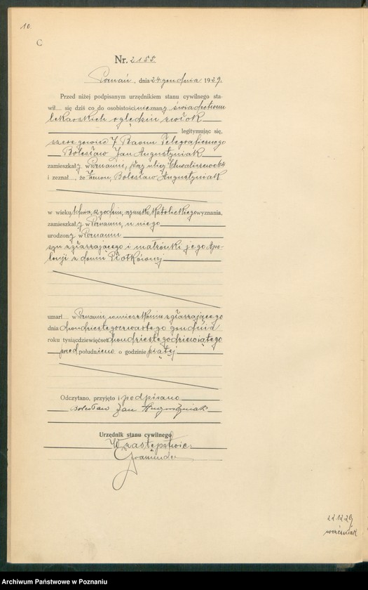 Obraz 12 z jednostki "Księga miejscowa zgonów tom V [Rejestr główny zgonów]"