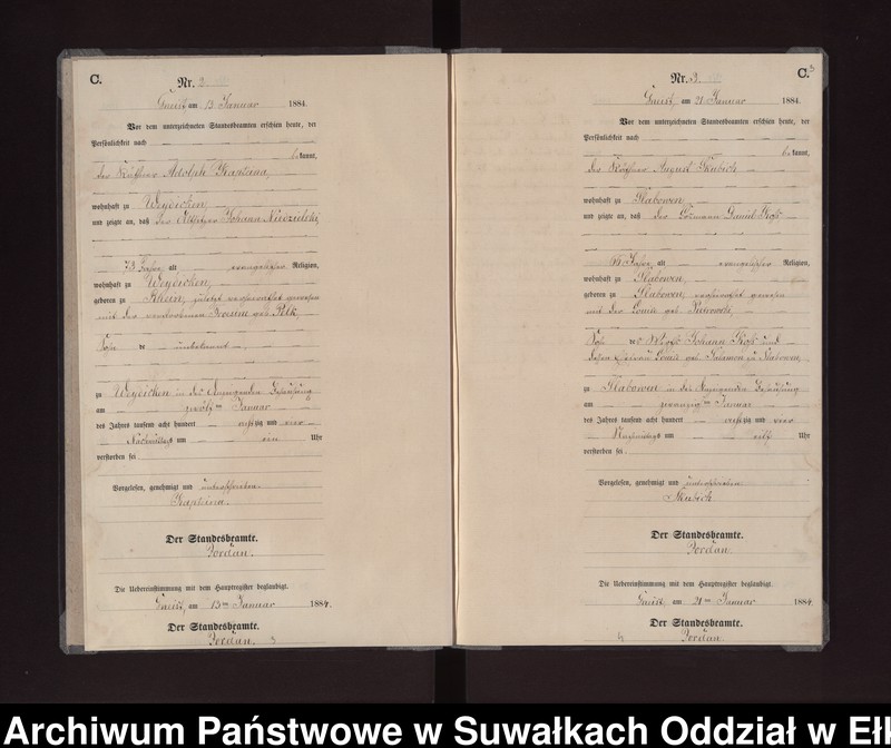 image.from.unit.number "Sterbe-Neben-Register des Königlichen Preussischen Standes-Amtes Gneist Kreis Loetzen"