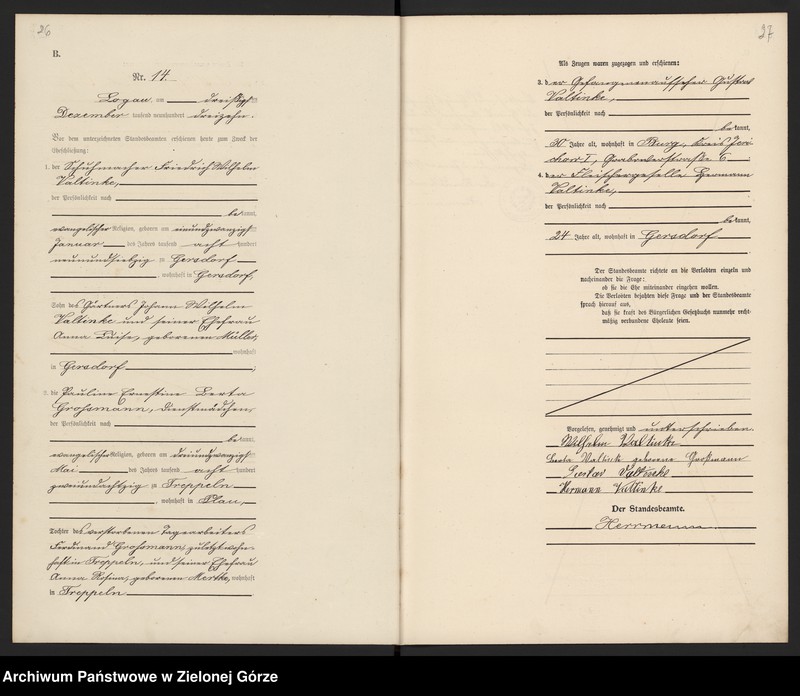 Obraz 16 z jednostki "[Księga małżeństw]"