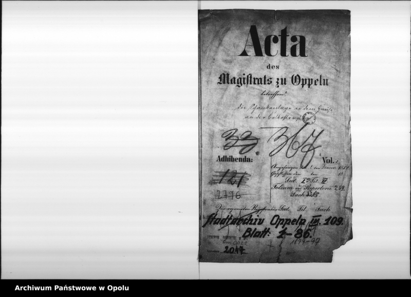 Obraz 4 z jednostki "Acta des Magistrats zu Oppeln betreffend die Schankanlage in dem Hause an der Bolkostrasse Vol. I"