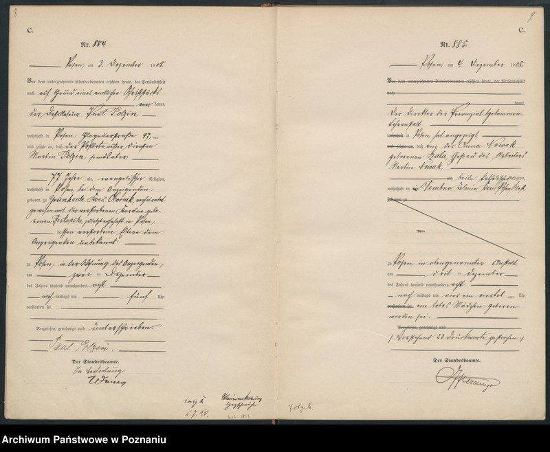 Obraz 7 z jednostki "Księga miejscowa zgonów tom III [Rejestr główny zgonów]"