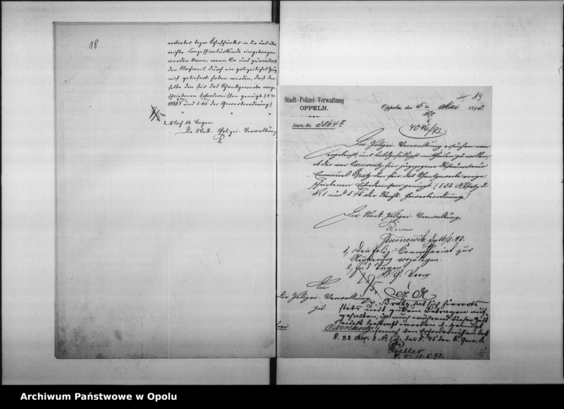 Obraz 19 z jednostki "Acta des Magistrats zu Oppeln betreffend den Wein- u.[nd] Bier-Ausschank im Siwinna