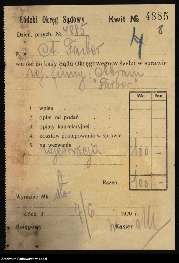 Obraz 10 z jednostki "Abram Farber – sprzedaż przędzy"