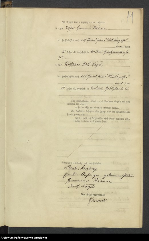 image.from.unit.number "Heiraths-Haupt-Register Breslau IV 1900 Band 2"