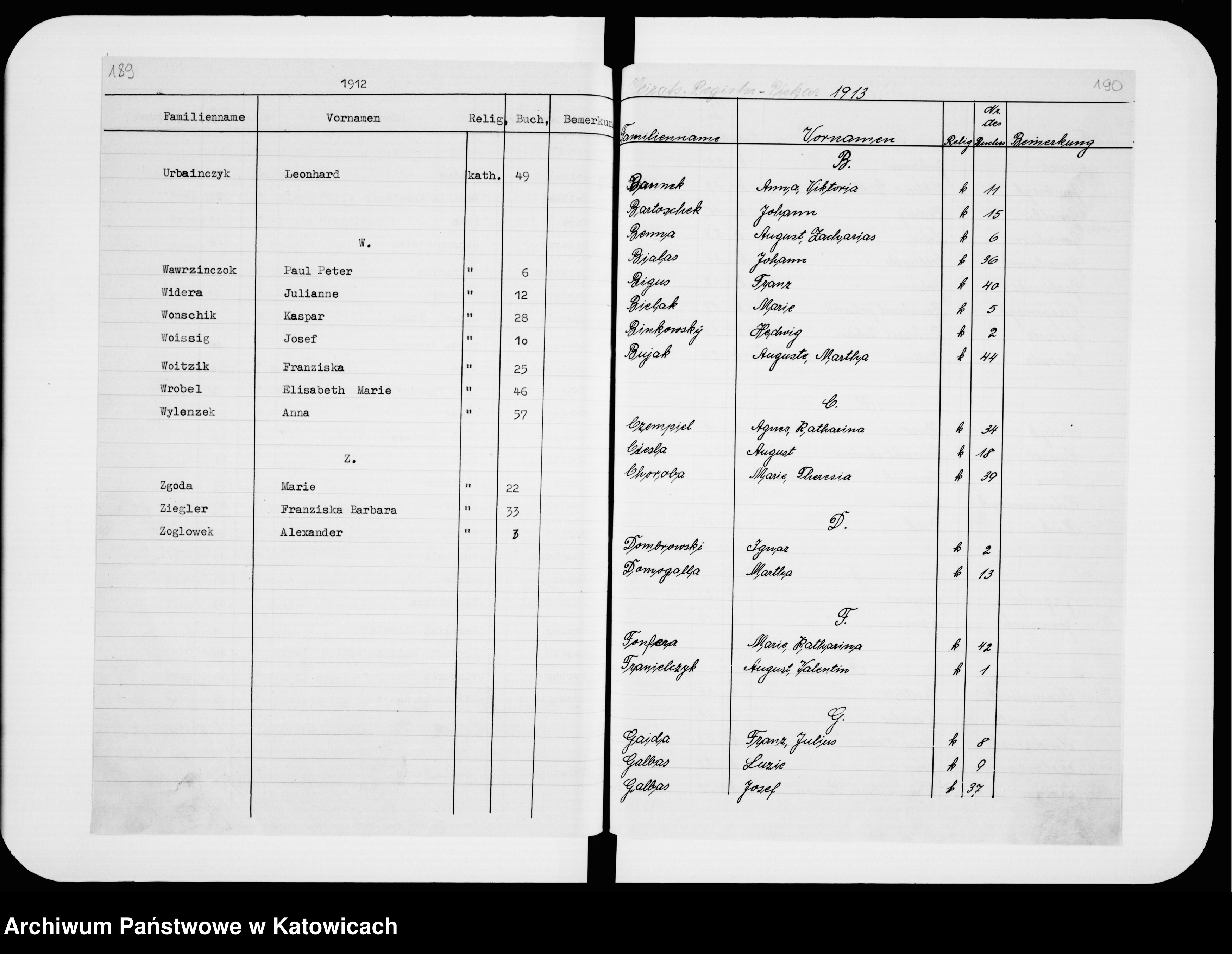 Skan z jednostki: Skorowidz do ksiąg małżeństw