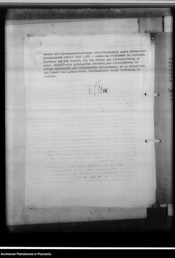 Obraz 7 z jednostki "[Korespondencja w sprawie mikrofilmowania ksiąg kościelnych]"