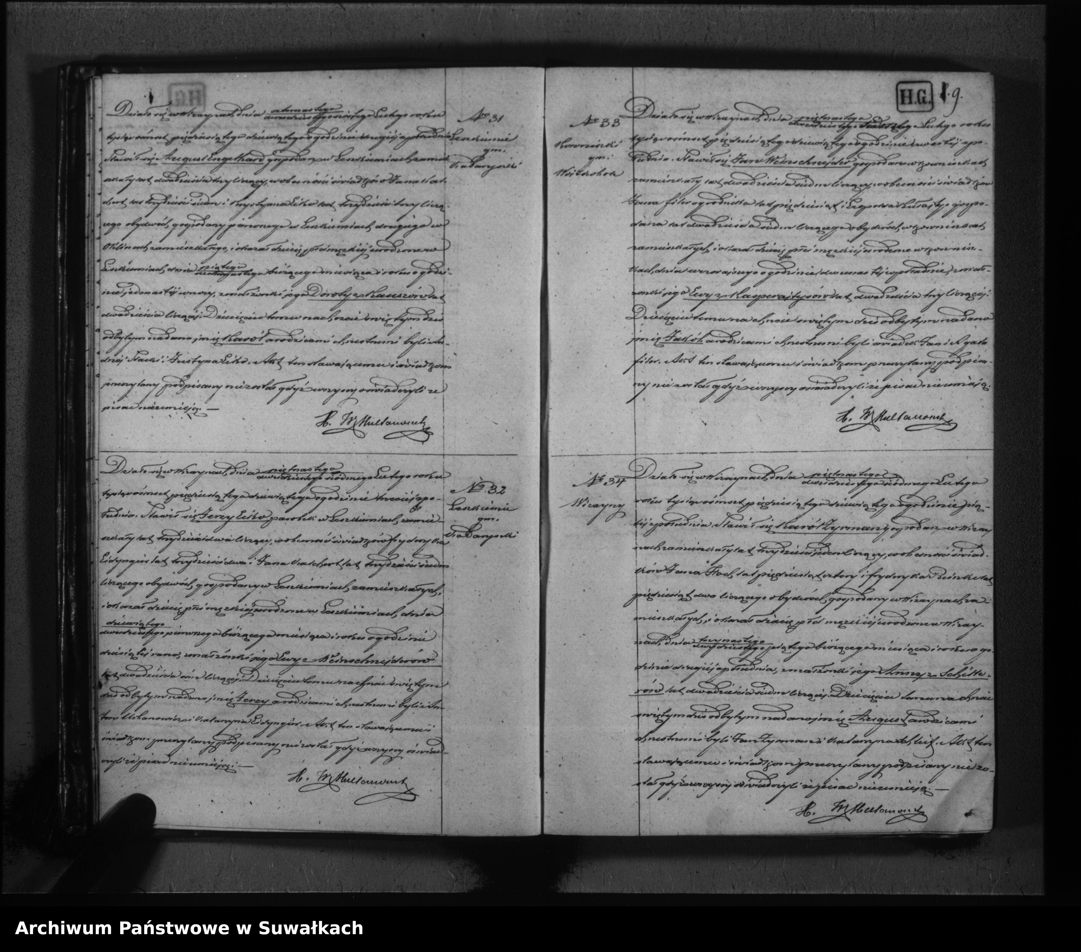 Skan z jednostki: Duplikat Aktów Urodzenia, Małżeństwa i Zejścia Parafii Ew. Augsburskiej Wiżajńskiej na rok 1859