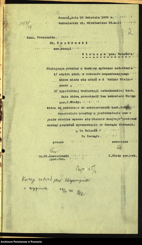 Obraz 5 z jednostki "Otoczna, powiat Września - akta koła."