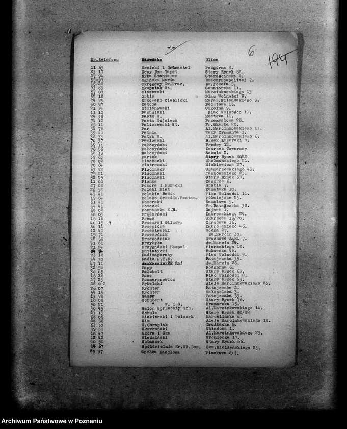 Obraz 10 z jednostki "Wykazy członków Stronnictwa Narodowego Poznań miasto"