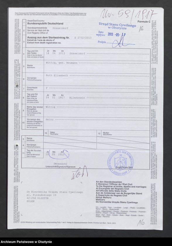 image.from.unit.number "Akta zbiorcze urodzeń z 1917 roku"