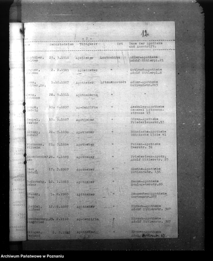 Obraz 16 z jednostki "Spisy lekarzy i aptekarzy w Kraju Warty"