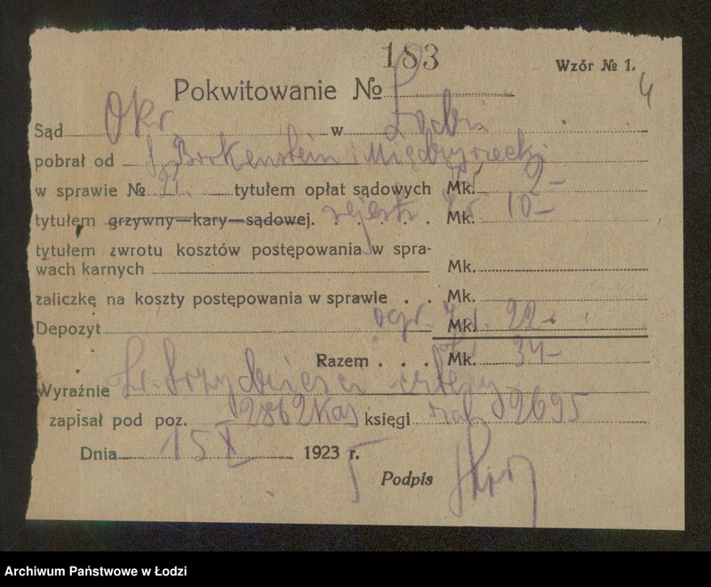 Obraz 6 z jednostki "Jakób Jankel Borkenstein i Moszek Icek Międzyrzecki- fabryka pończoch"