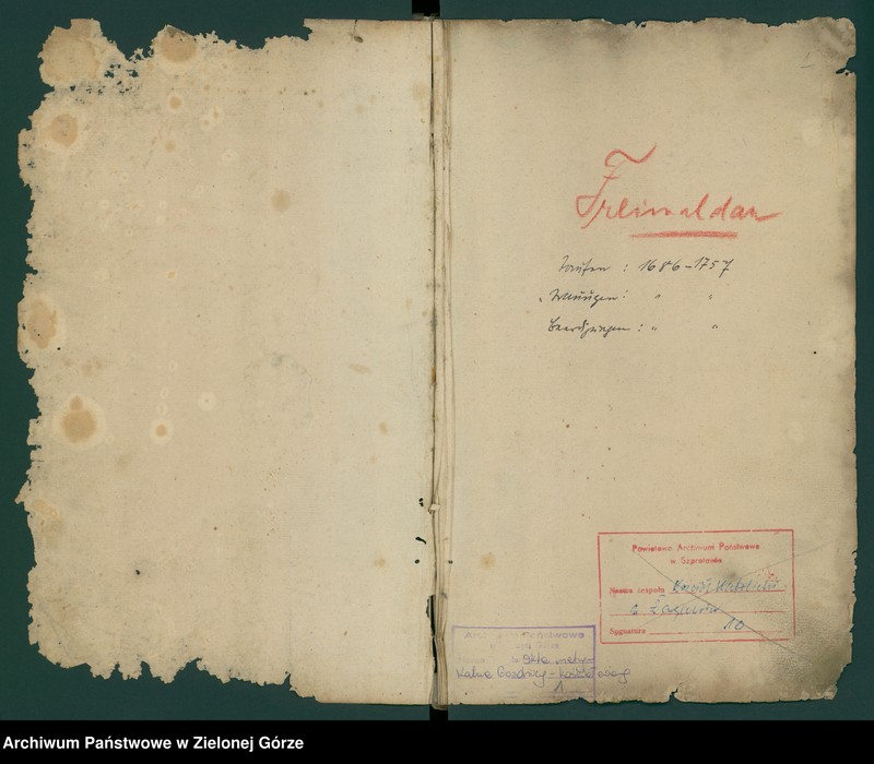 image.from.unit "[Księga chrztów, ślubów i zgonów parafii ewangelickiej w Gozdnicy 1686 - 1757]"