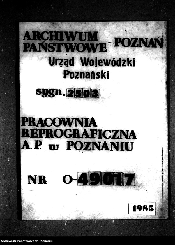 Obraz 1 z jednostki "Majątek Koronowo powiatu leszczyńskiego wyłączenie z art. 4/5 ustawy o reformie rolnej Franciszek Speichert"