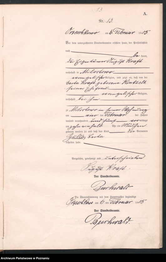 Obraz 16 z jednostki "Geburts-Neben-Register"