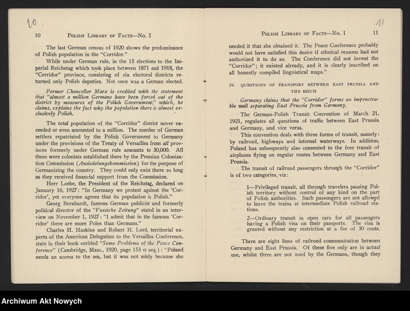 image.from.unit.number "American Polish Chamber of Commerce and Industry in the United States, Inc.; Załączniki: 1) Polish Library of Facts, No. I. Polish-German Relations; N.Y. 1931 (broszura); 2) Program przyjęcia na cześć I. J. Paderewskiego, 18 V 1932 (druk); L.1"