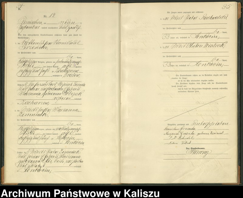 Obraz 20 z jednostki "[Księga małżeństw]"