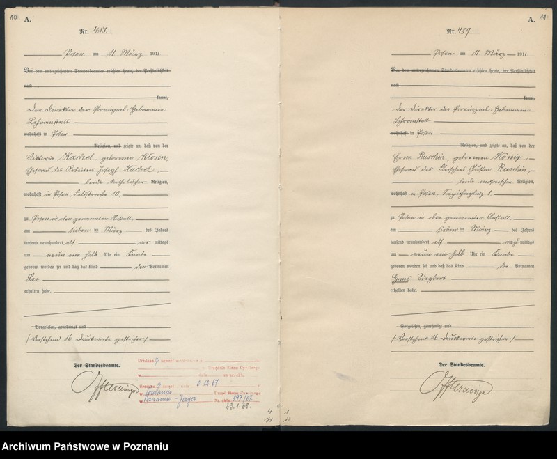 Obraz 8 z jednostki "Księga miejscowa urodzeń tom II [Rejestr główny urodzeń]"