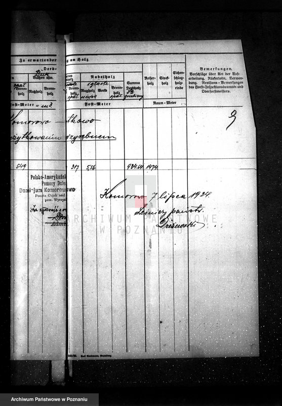 Obraz 13 z jednostki "Majętność leśna Komorowo powiat wyrzyski"