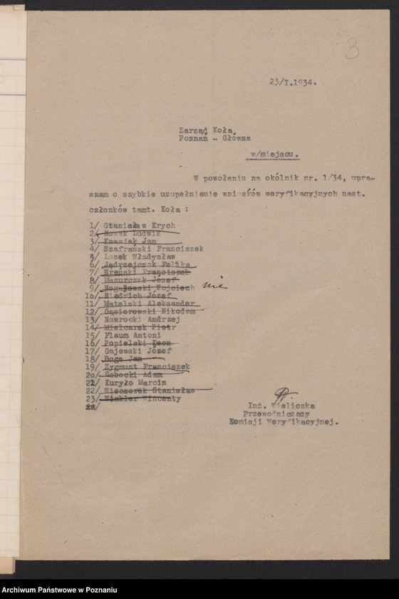 Obraz 5 z jednostki "Poznań - Główna im. gen. Dąbrowskiego akta koła."