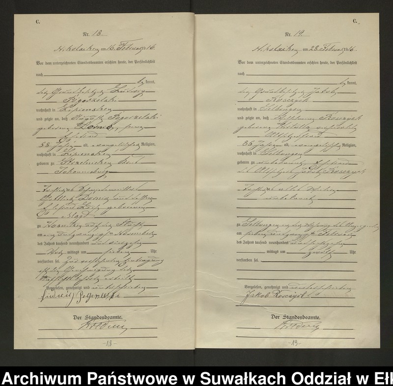 image.from.unit.number "Sterbe=Haupt=Register des Königlichen Preussischen Standes-Amtes Nikolaiken Kreis Sensburg"