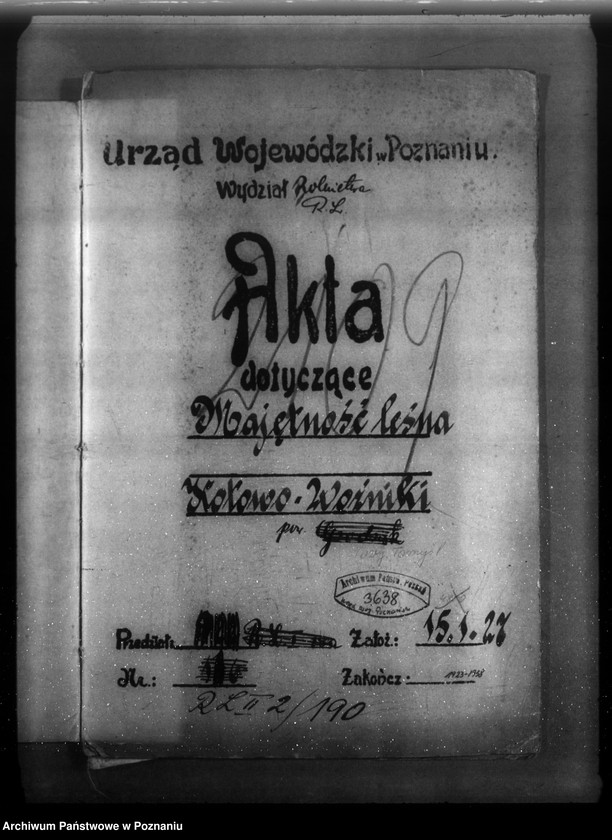 Obraz 4 z jednostki "Majętność leśna Kotowo-Wożniki powiat nowotomyski"