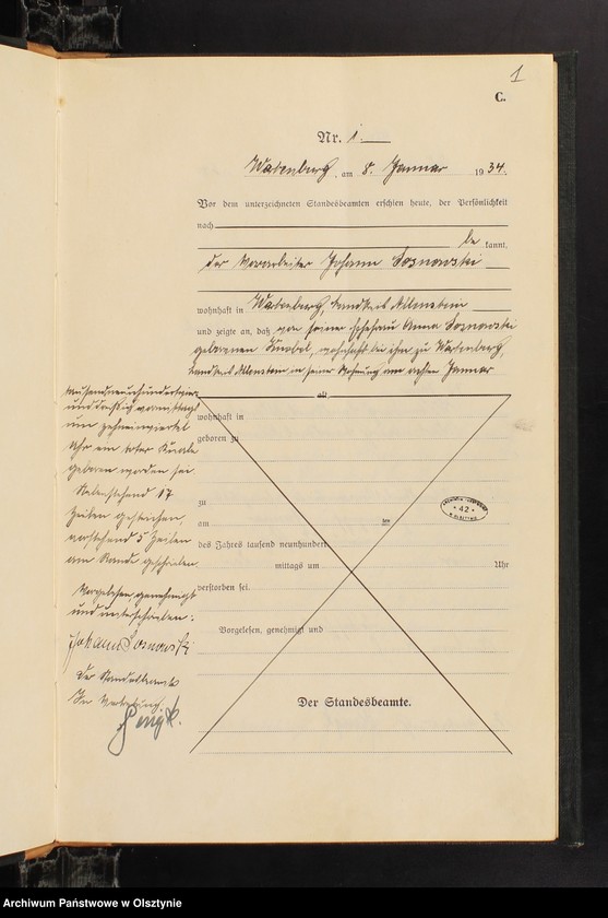 image.from.unit.number "Sterbe-Haupt-Register Nr 1 - 98"