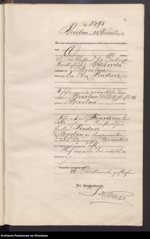 image.from.unit.number "Sterbe-Haupt-Register Breslau II 1908 Band 7"