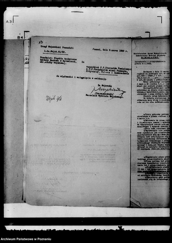 Obraz 17 z jednostki "/Zbiór ogólników władz nadrzędnych/ Ministerstwa Spraw Wewnętrznych"