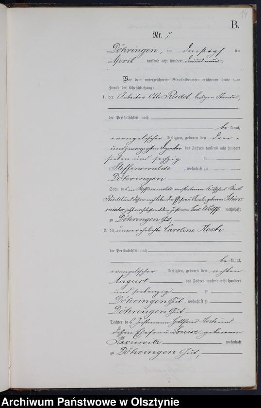 image.from.unit.number "Heiraths-Neben-Register Nr 1 - 19"