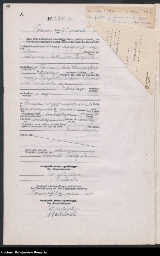 Obraz 12 z jednostki "Księga urodzeń odpis tom VIII [Rejestr poboczny urodzeń]"